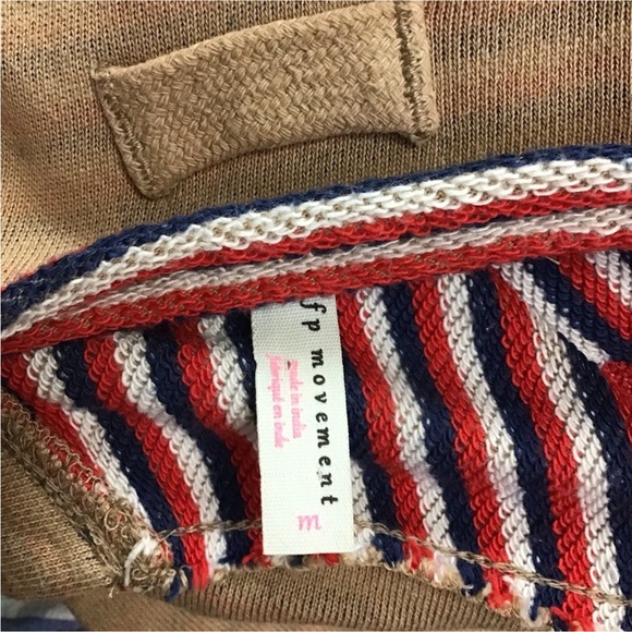 Free People Tan and Red Short Sleeve Tee - Picture 10 of 11